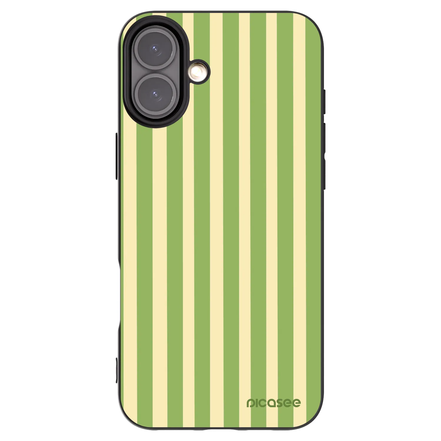 Picasee husă neagră din silicon pentru Apple iPhone 16 Plus - Lines Matcha