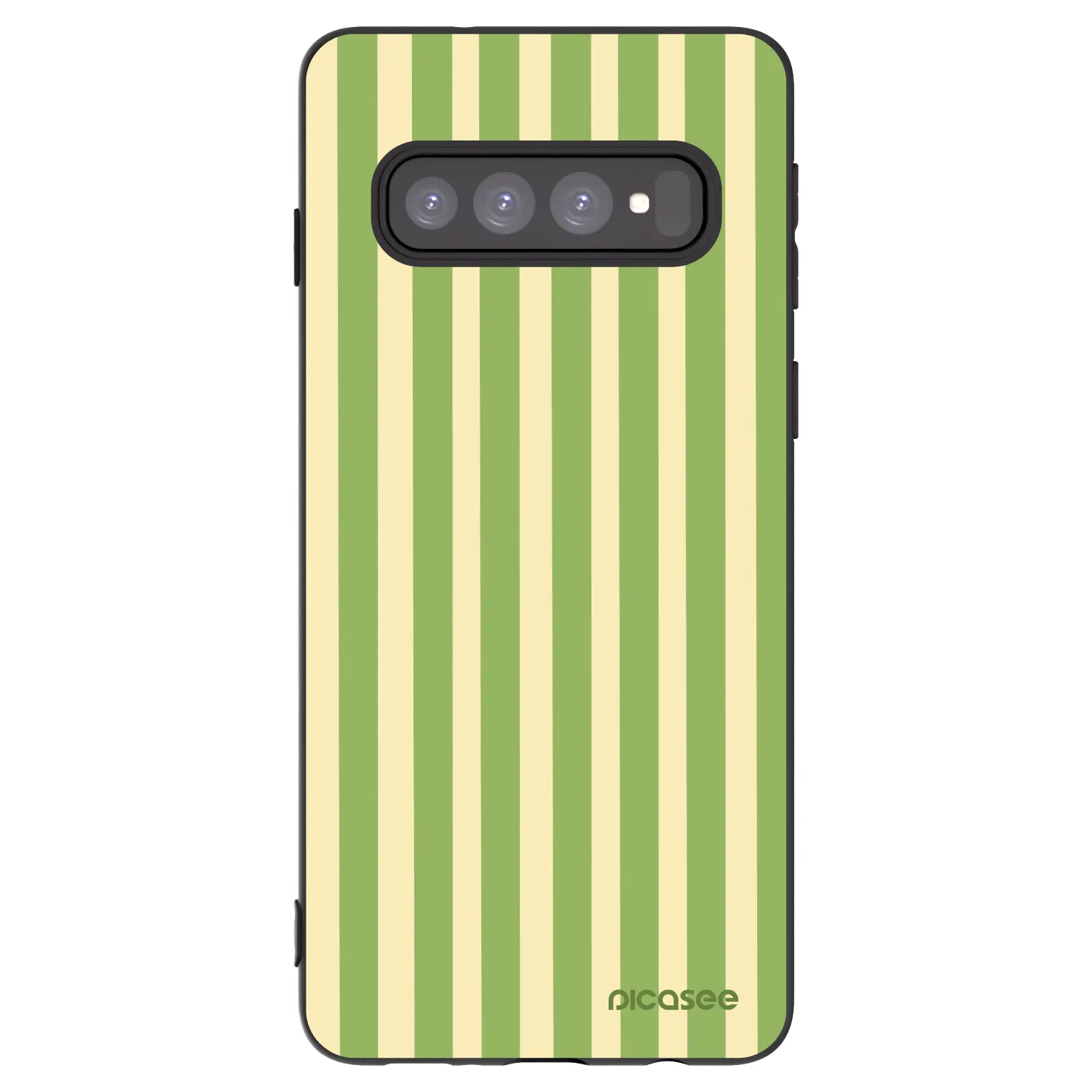 Picasee husă neagră din silicon pentru Samsung Galaxy S10 G973 - Lines Matcha
