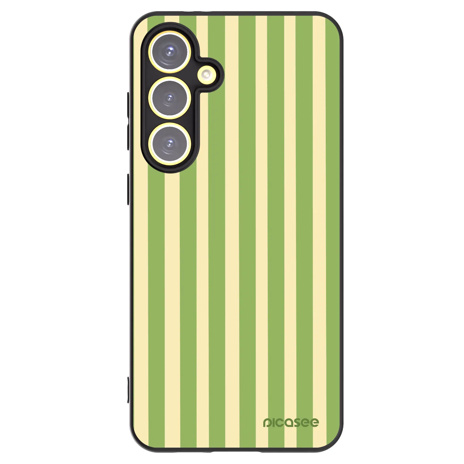Picasee husă neagră din silicon pentru Samsung Galaxy S24 FE S721B - Lines Matcha