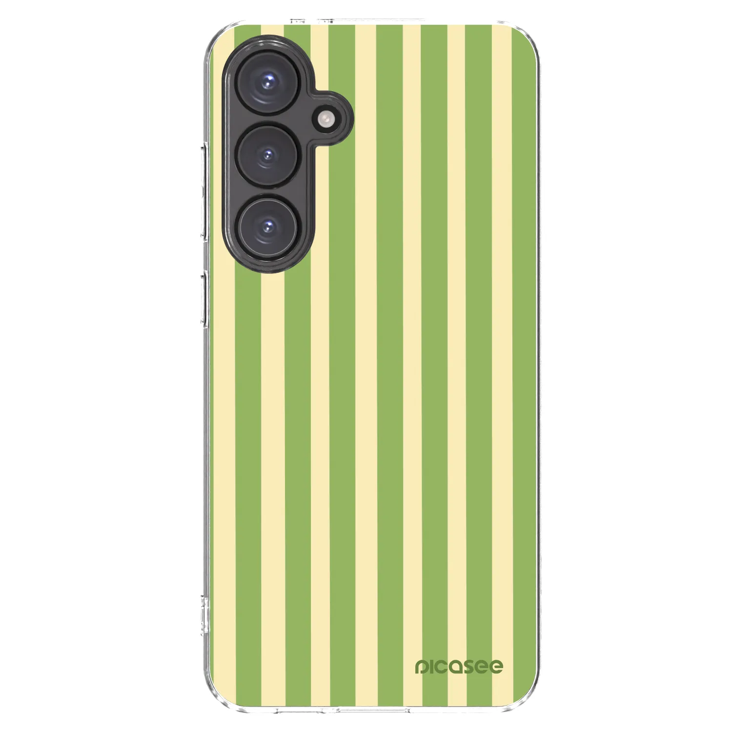 Picasee husă transparentă din silicon pentru Samsung Galaxy S24 FE S721B - Lines Matcha