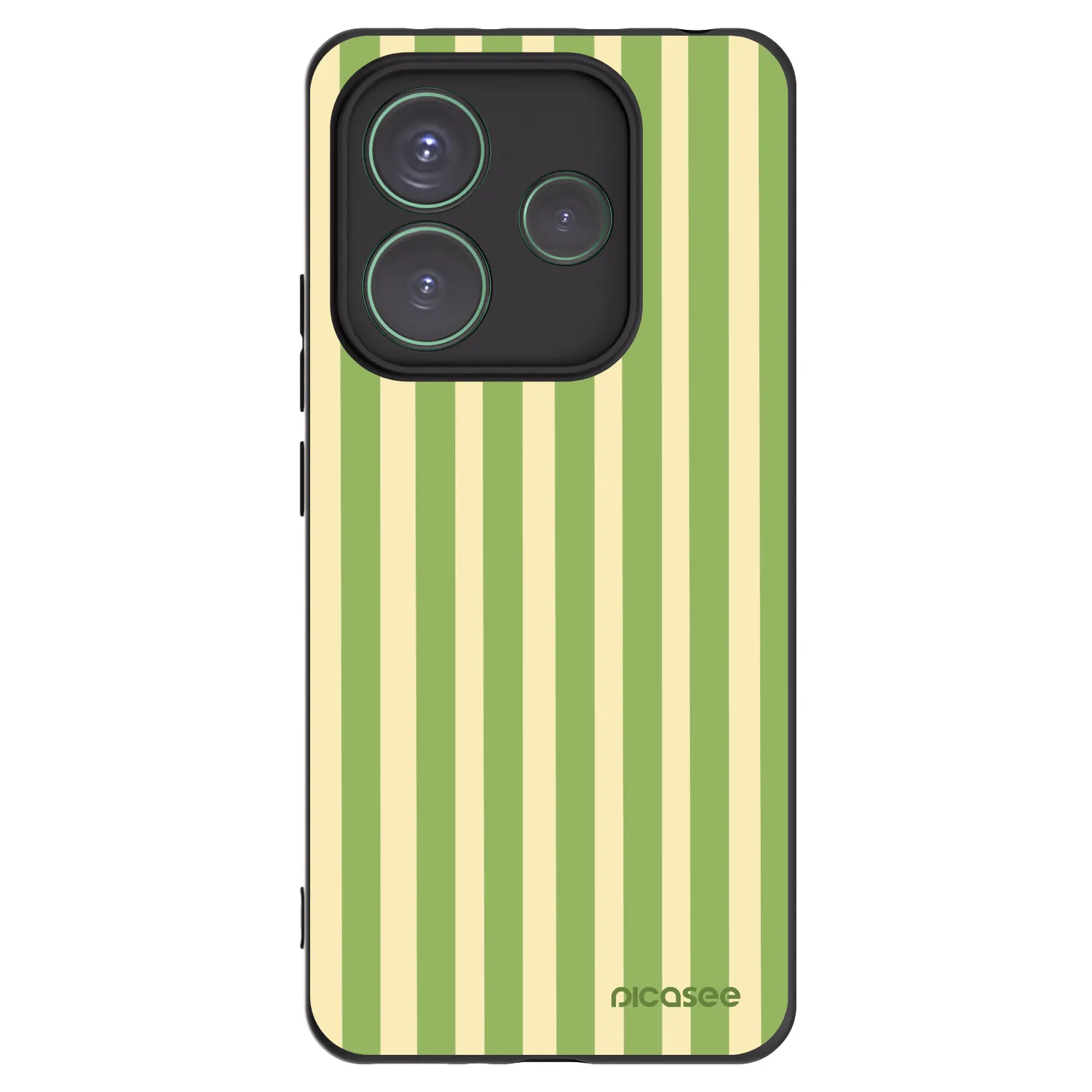 Picasee husă neagră din silicon pentru Xiaomi Redmi Note 14 5G - Lines Matcha