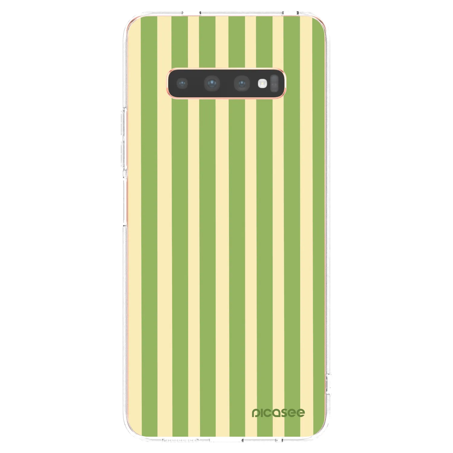 Picasee husă transparentă din silicon pentru Samsung Galaxy S10 Plus G975 - Lines Matcha