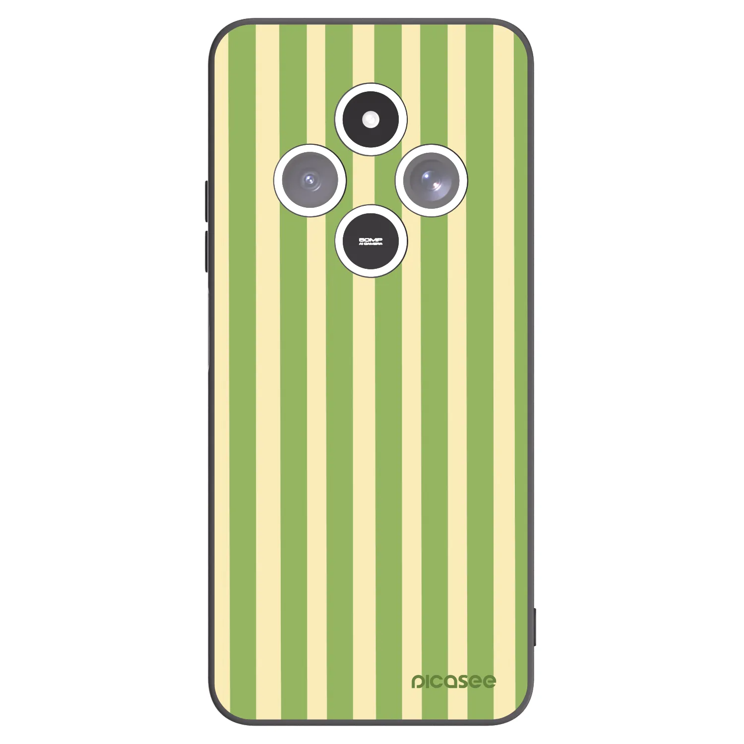 Picasee husă neagră din silicon pentru Xiaomi Redmi 14C - Lines Matcha