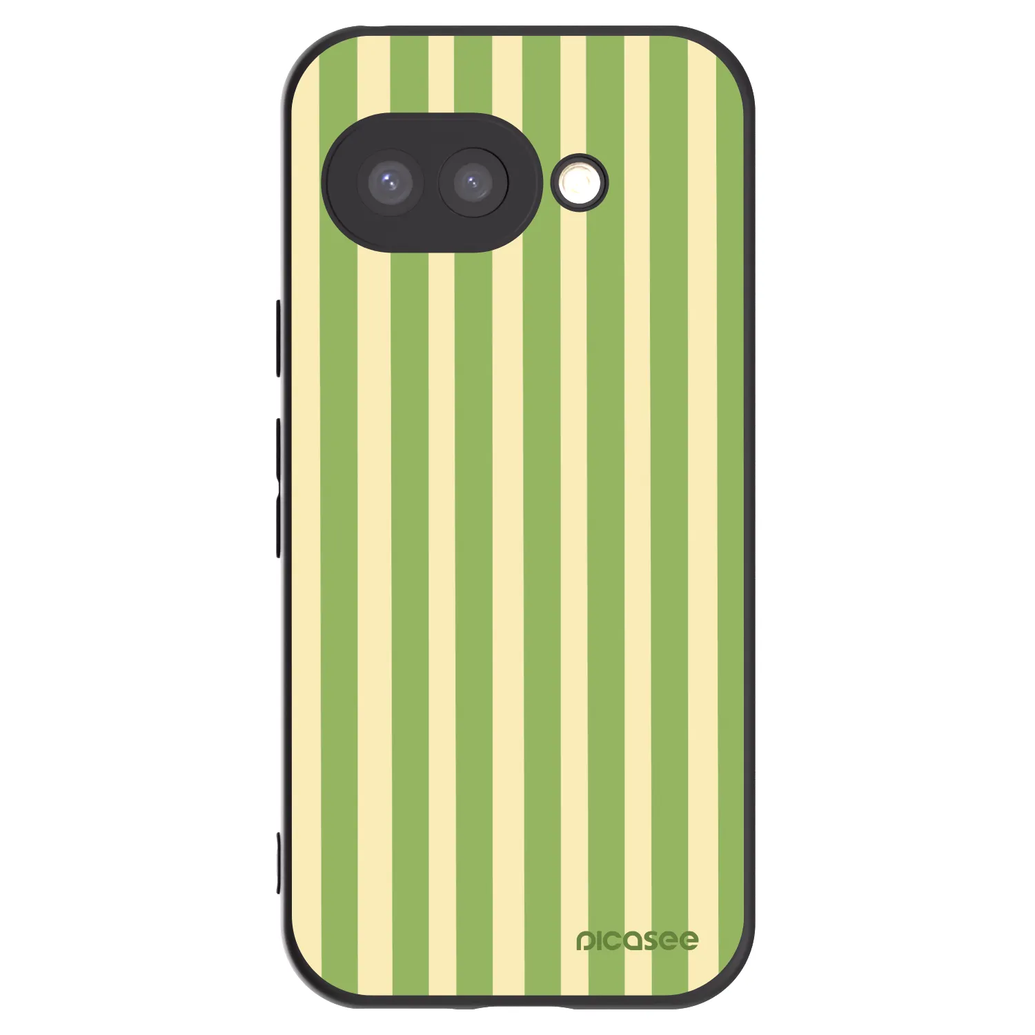 Picasee husă neagră din silicon pentru Google Pixel 9a - Lines Matcha