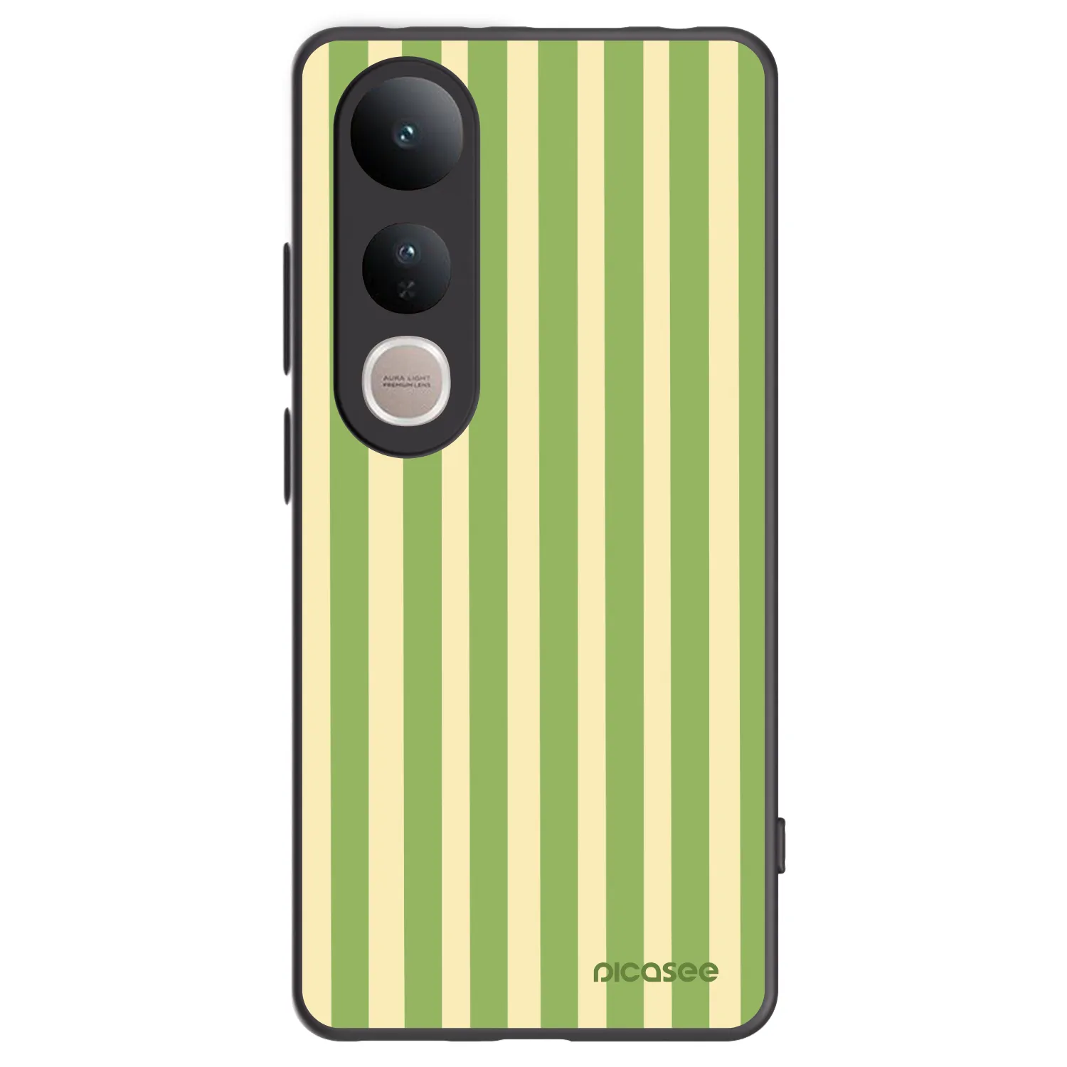 Picasee husă neagră din silicon pentru Vivo V50 Lite 5G - Lines Matcha