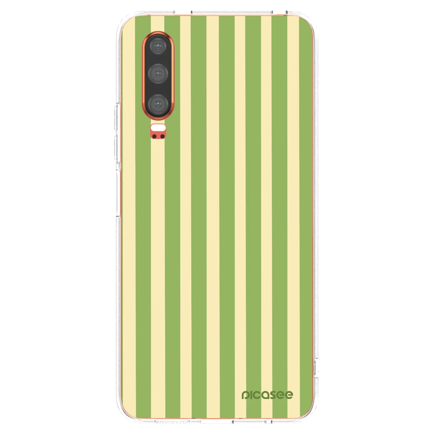 Picasee husă transparentă din silicon pentru Huawei P30 - Lines Matcha