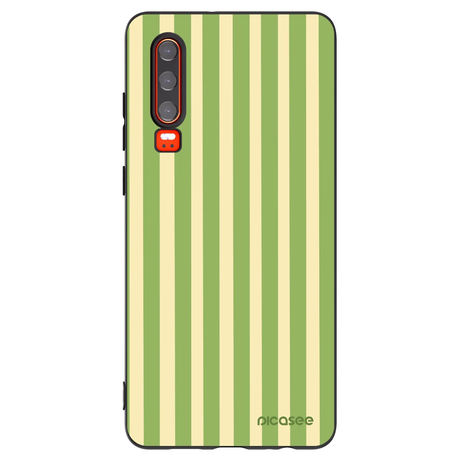Picasee husă neagră din silicon pentru Huawei P30 - Lines Matcha