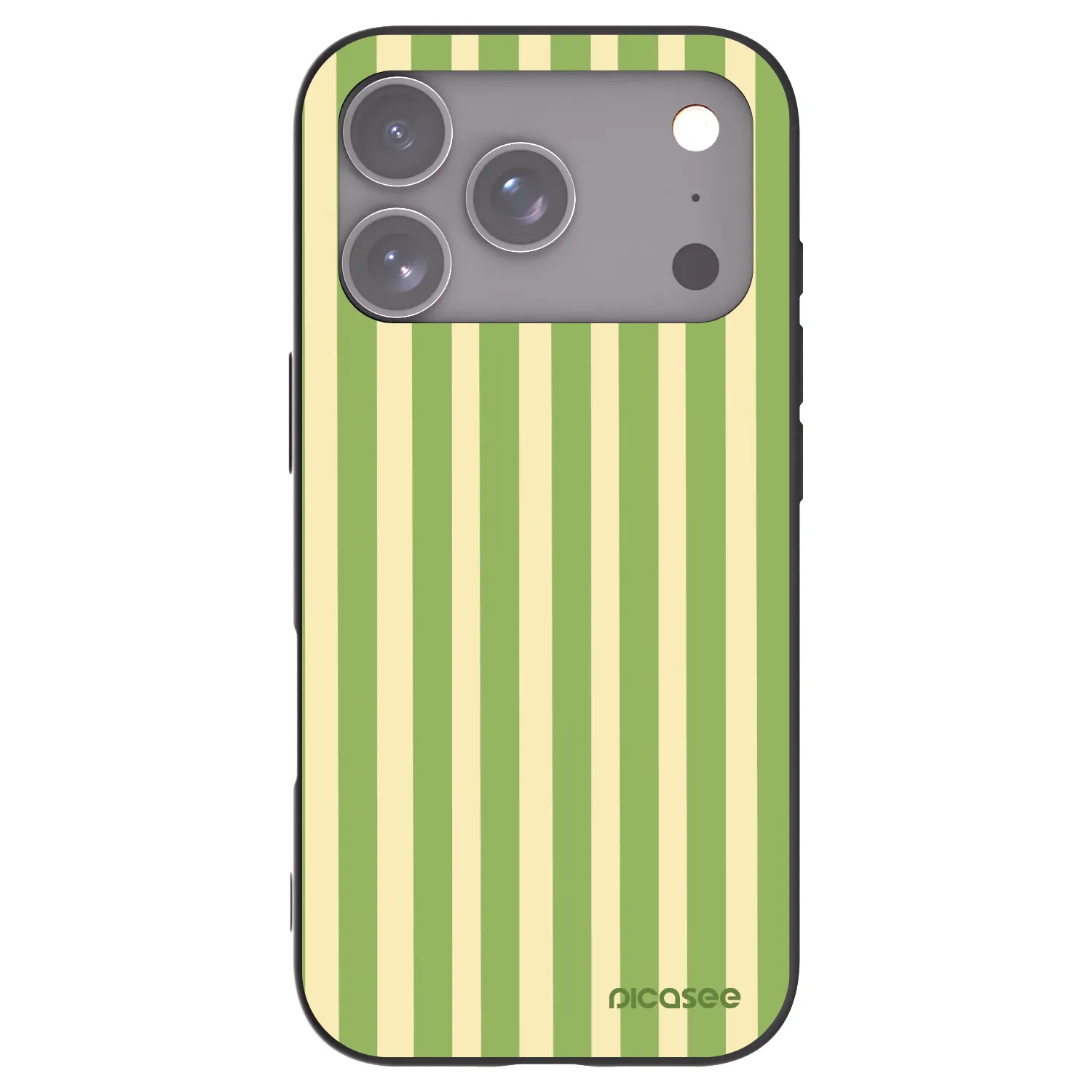 Picasee husă neagră din silicon pentru Apple iPhone 17 Pro - Lines Matcha