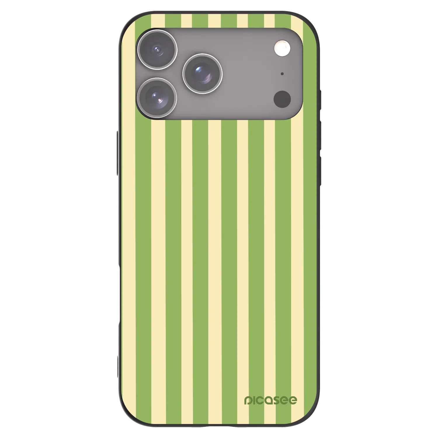Picasee husă neagră din silicon pentru Apple iPhone 17 Pro Max - Lines Matcha