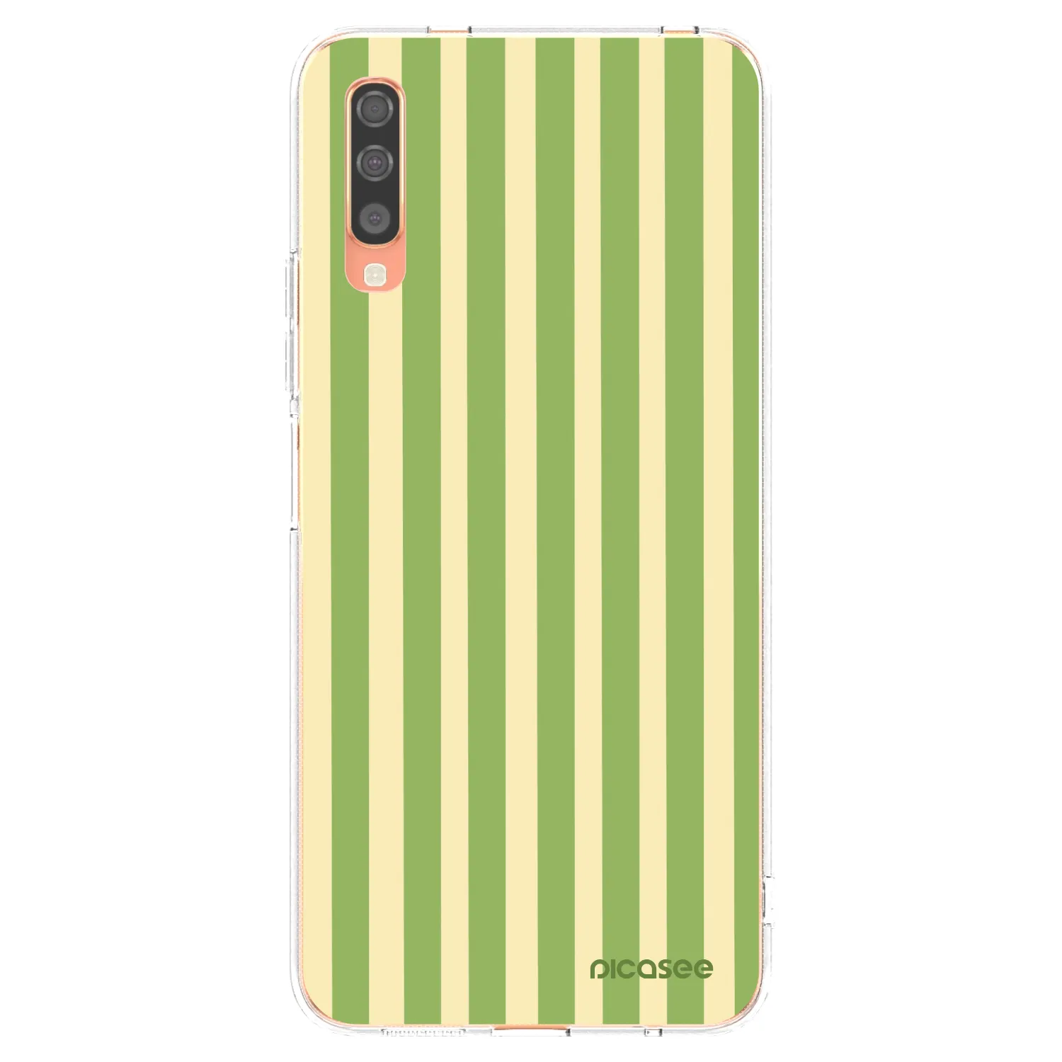 Picasee husă transparentă din silicon pentru Samsung Galaxy A70 A705F - Lines Matcha