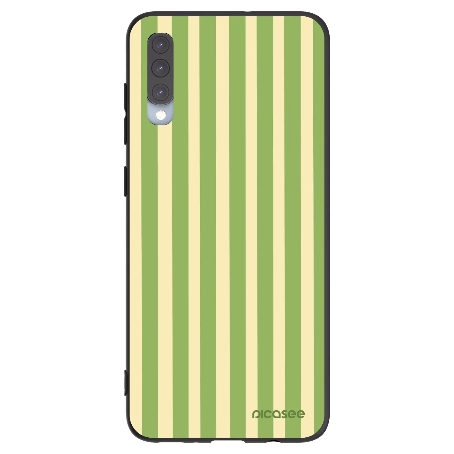 Picasee husă neagră din silicon pentru Samsung Galaxy A70 A705F - Lines Matcha