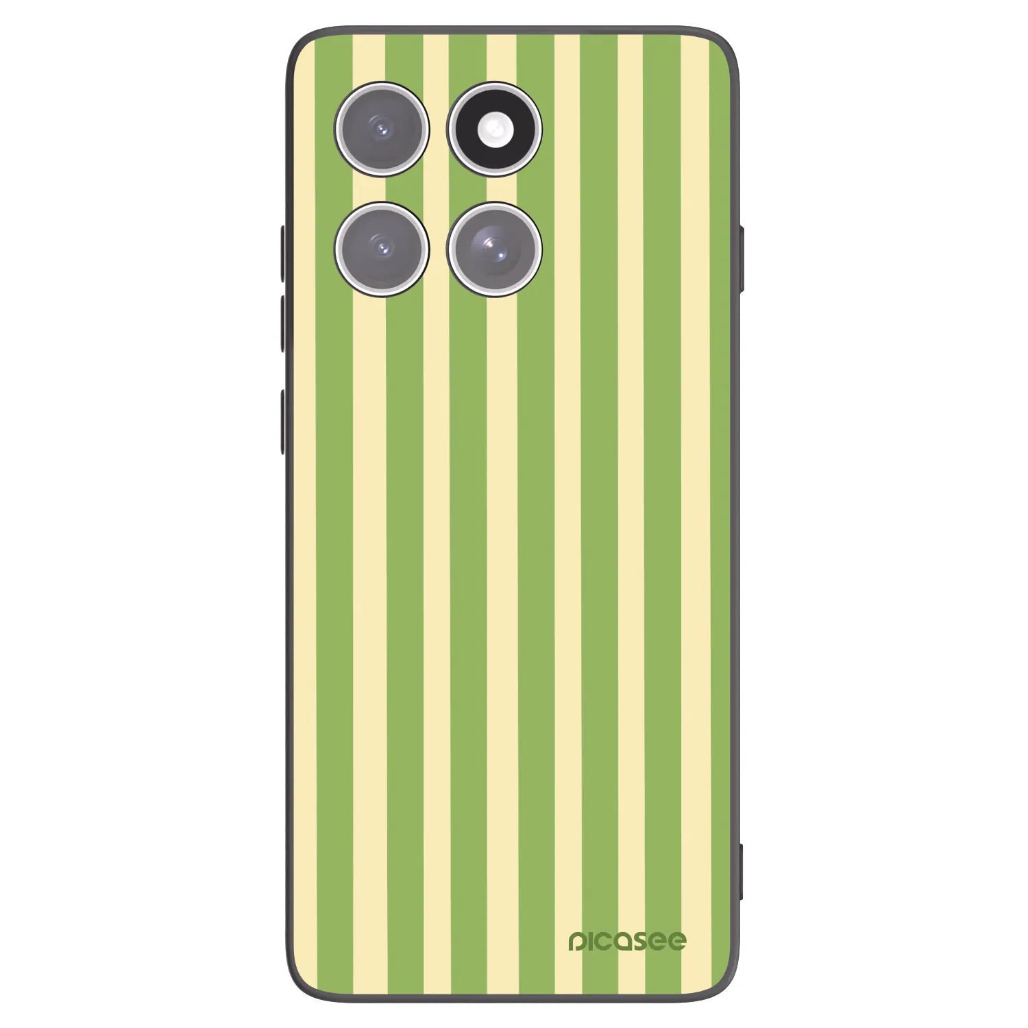 Picasee husă neagră din silicon pentru Motorola Edge 60 Pro - Lines Matcha