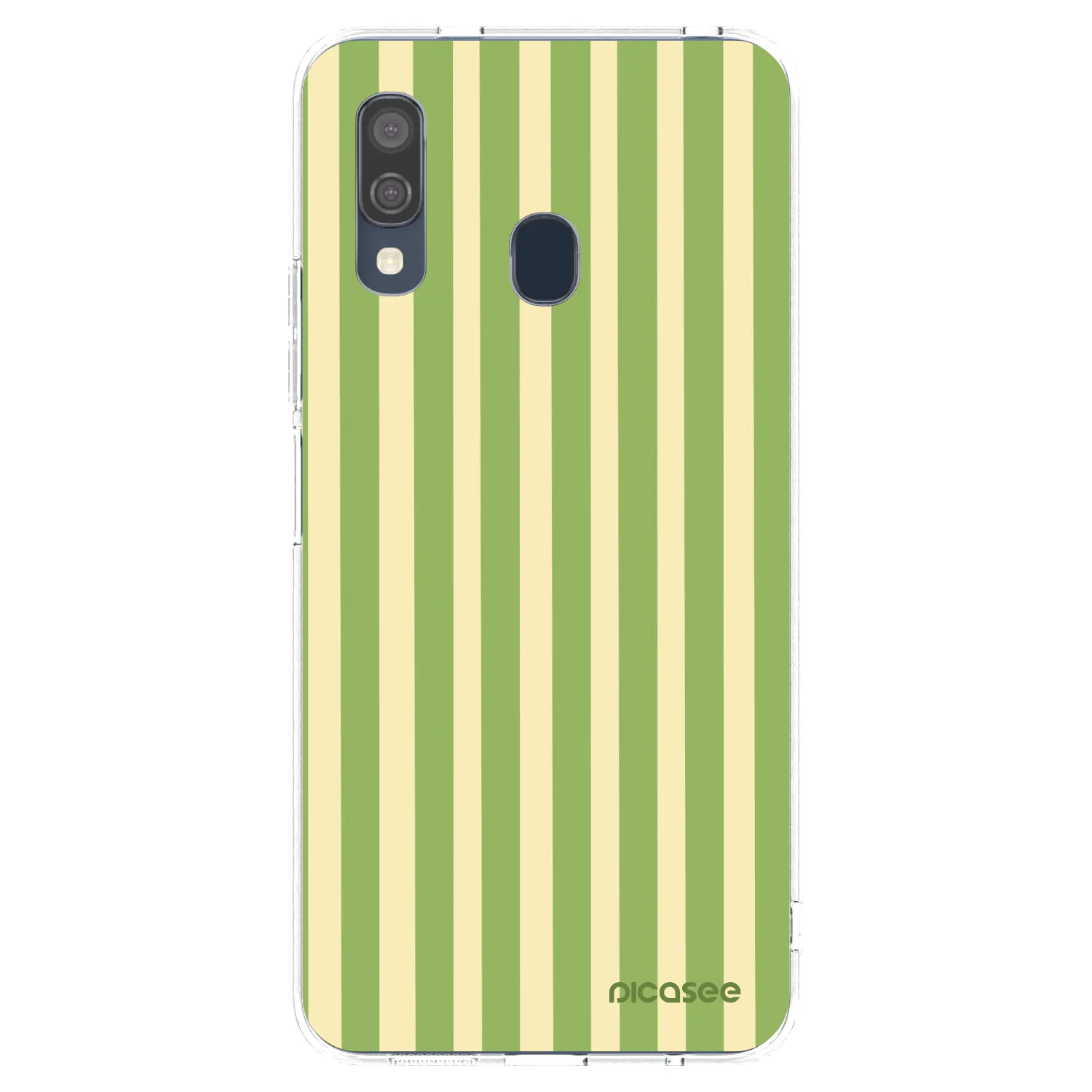 Picasee husă transparentă din silicon pentru Samsung Galaxy A40 A405F - Lines Matcha