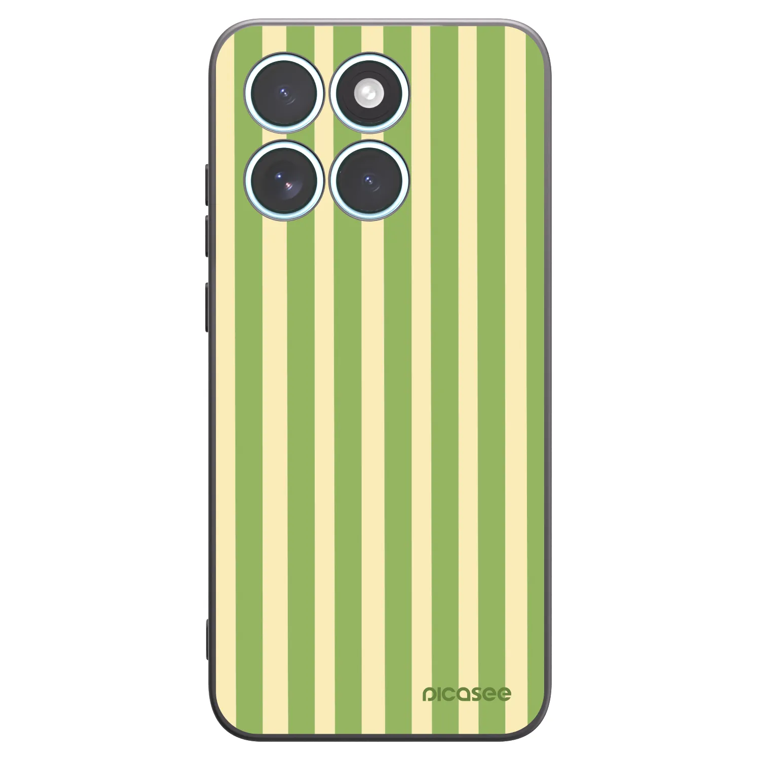 Picasee husă neagră din silicon pentru Motorola Edge 70 Fusion - Lines Matcha
