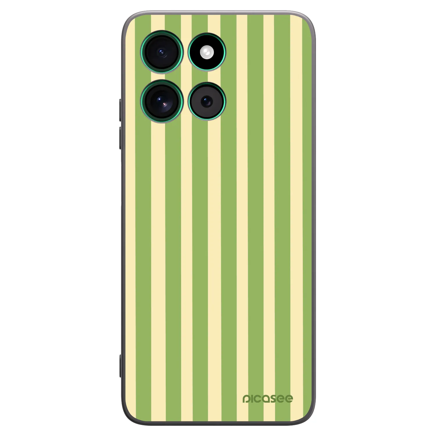 Picasee husă neagră din silicon pentru Motorola Moto G57 Power - Lines Matcha