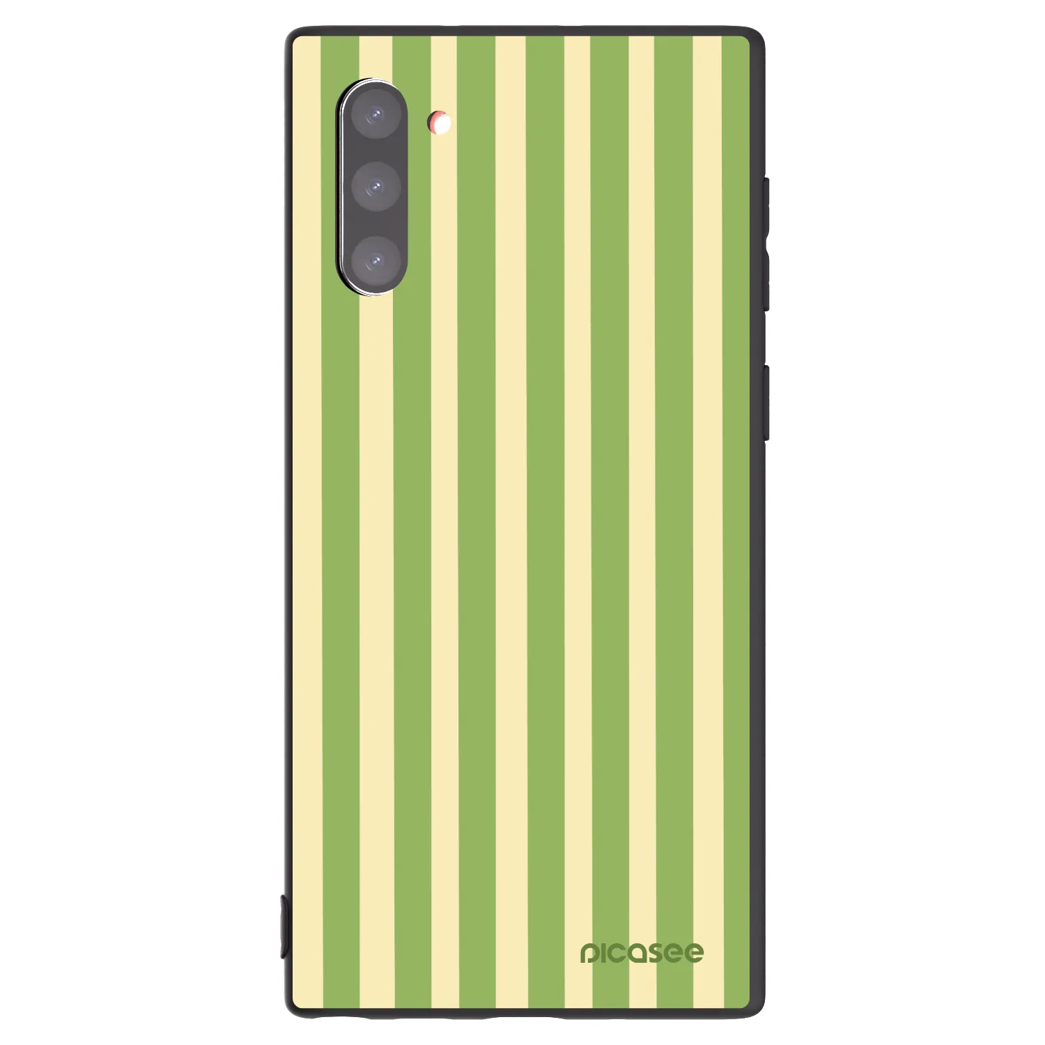 Picasee husă neagră din silicon pentru Samsung Galaxy Note 10 N970F - Lines Matcha