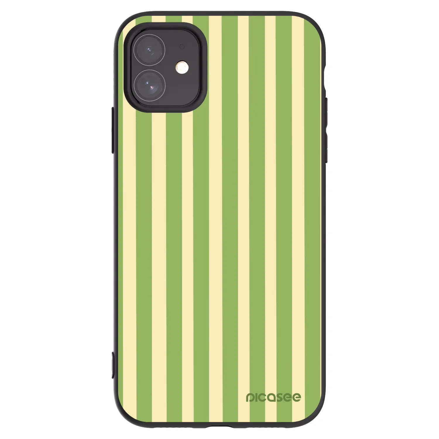 Picasee husă neagră din silicon pentru Apple iPhone 11 - Lines Matcha