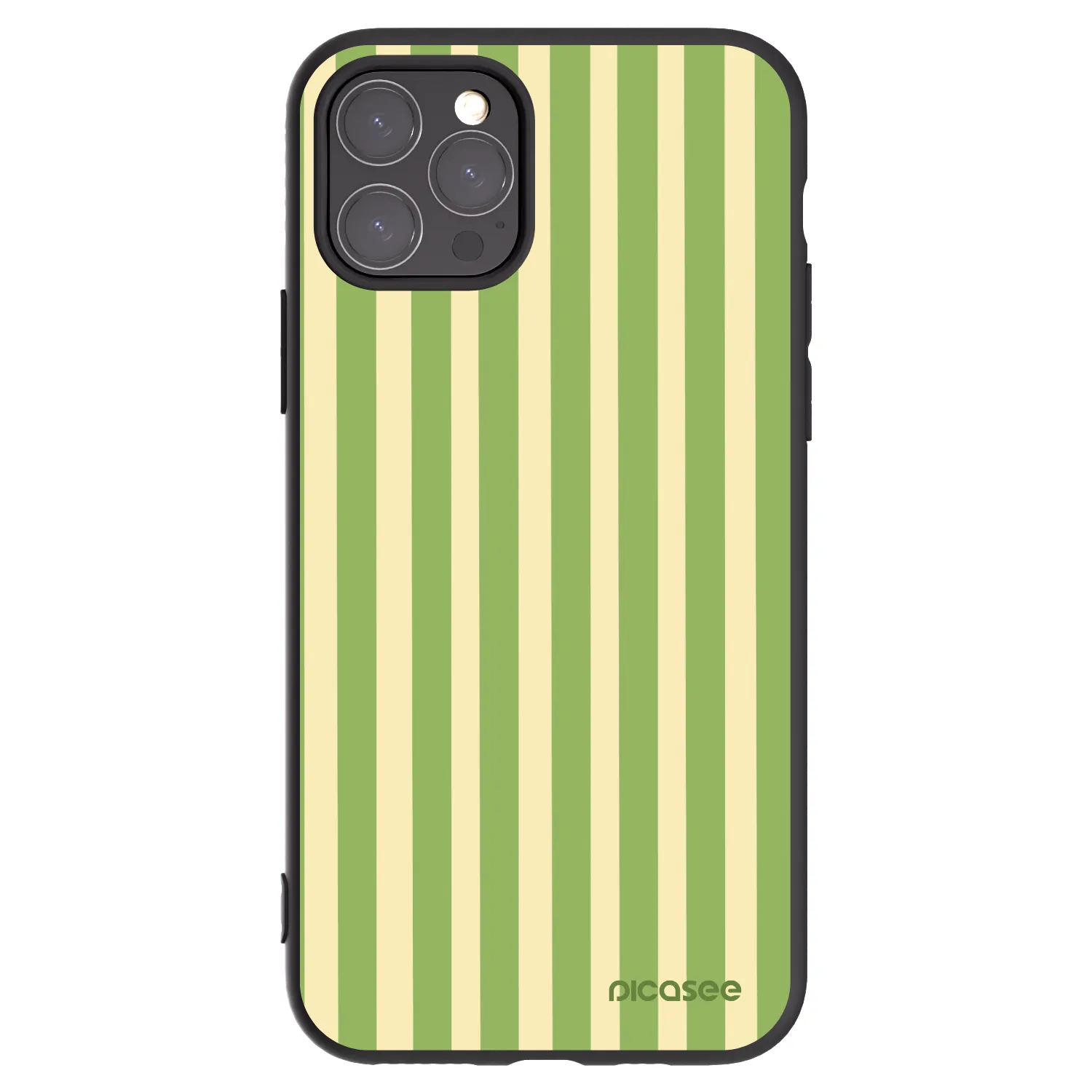 Picasee husă neagră din silicon pentru Apple iPhone 11 Pro - Lines Matcha