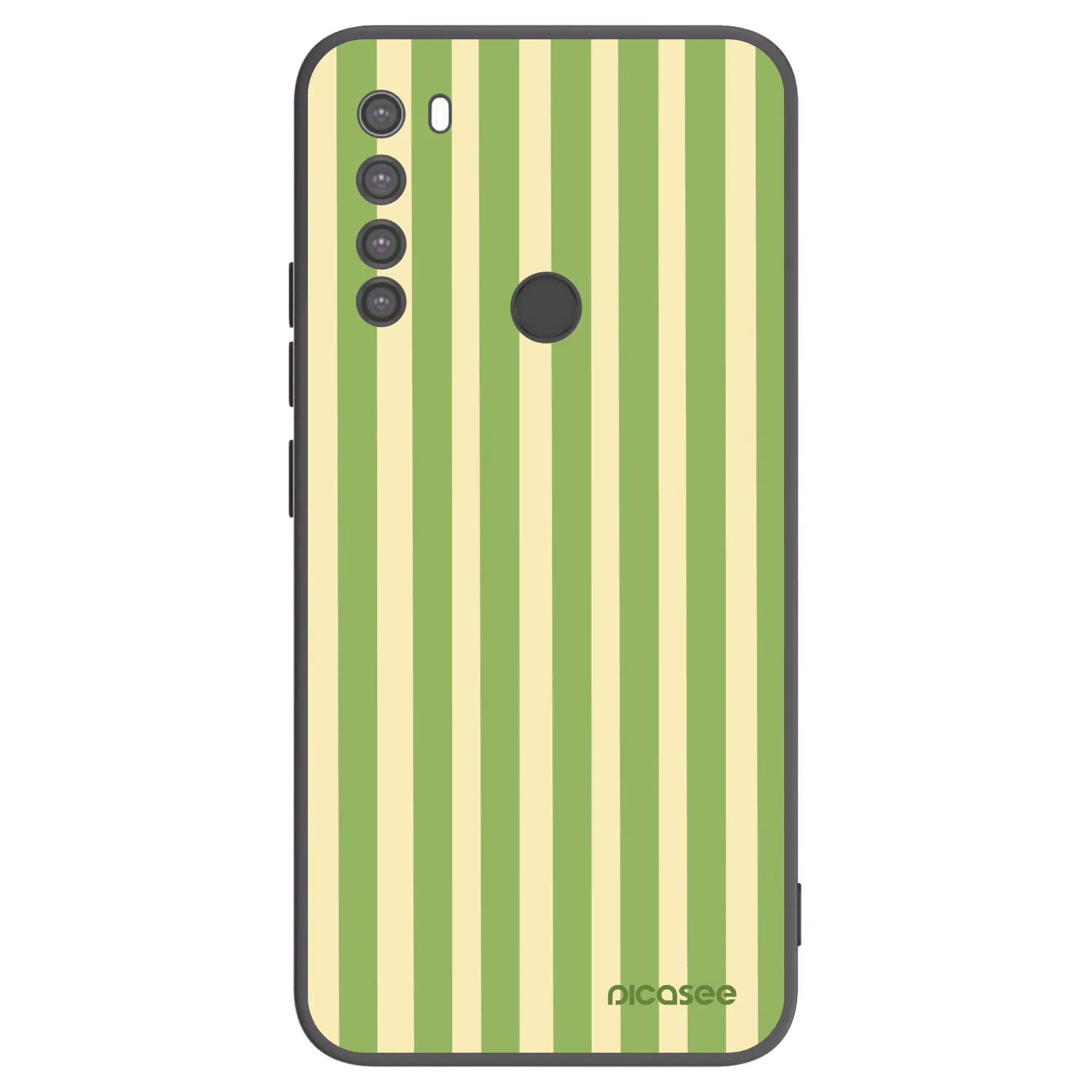 Picasee husă neagră din silicon pentru Xiaomi Redmi Note 8 - Lines Matcha