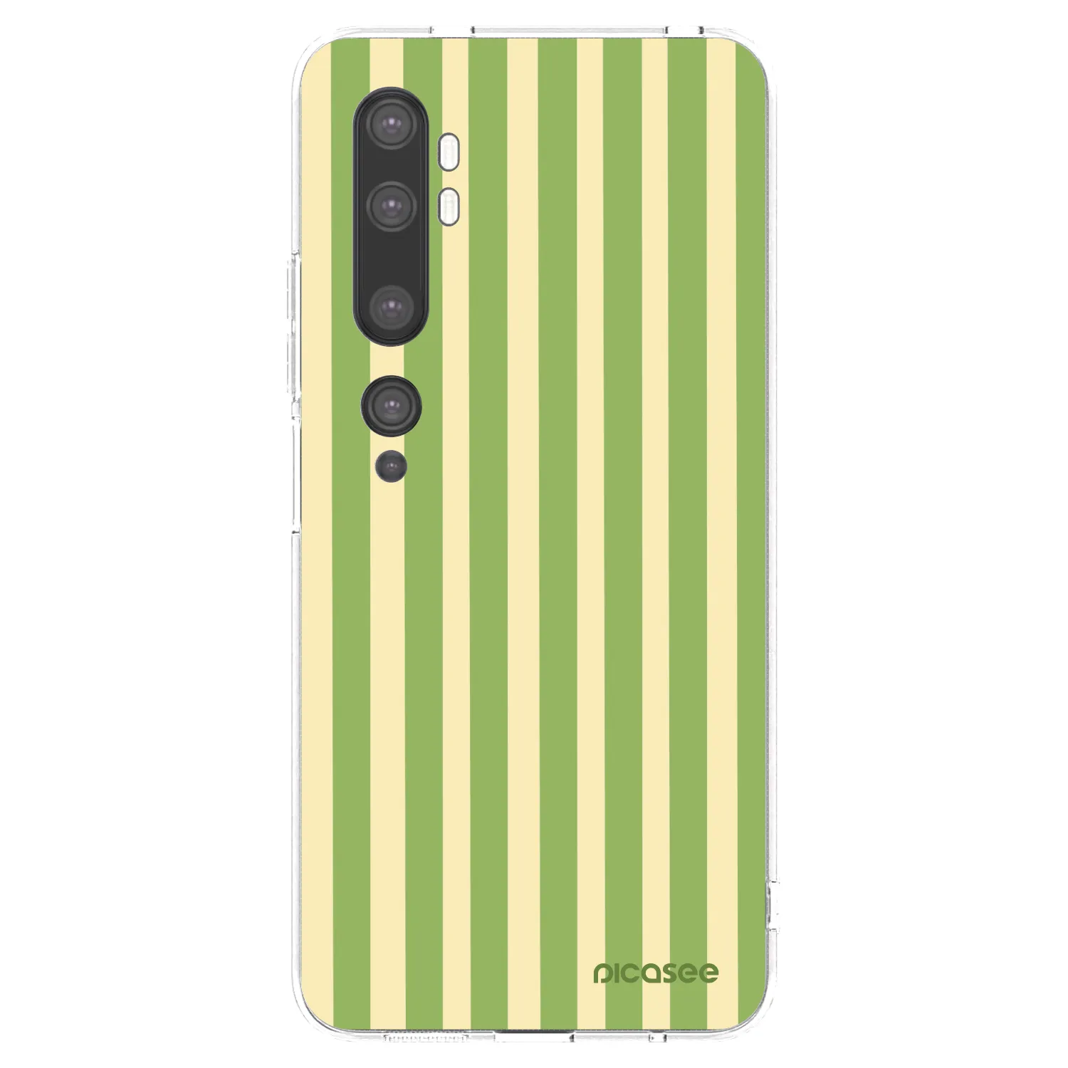 Picasee husă transparentă din silicon pentru Xiaomi Mi Note 10 (Pro) - Lines Matcha