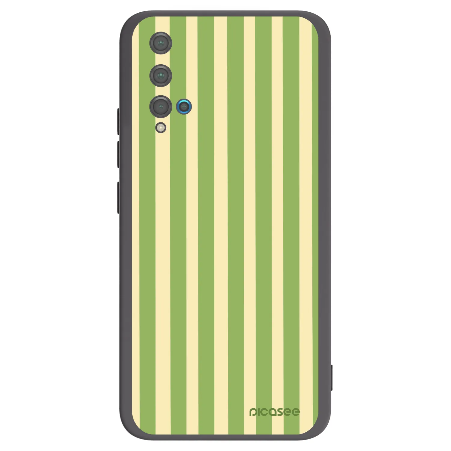 Picasee husă neagră din silicon pentru Huawei Nova 5T - Lines Matcha