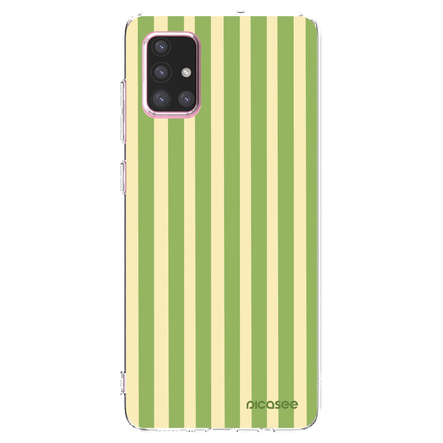 Picasee husă transparentă din silicon pentru Samsung Galaxy A71 A715F - Lines Matcha