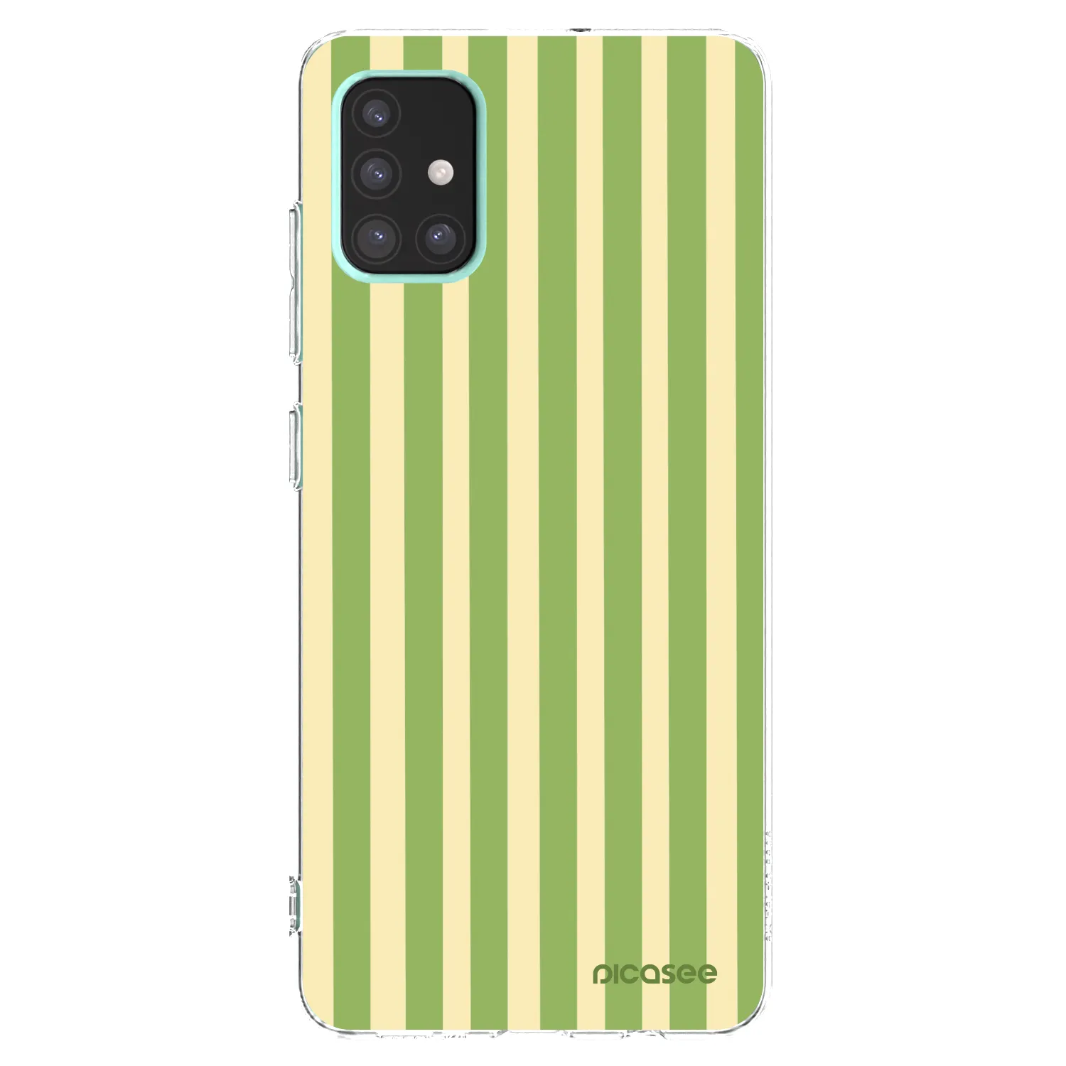 Picasee husă transparentă din silicon pentru Samsung Galaxy A51 A515F - Lines Matcha