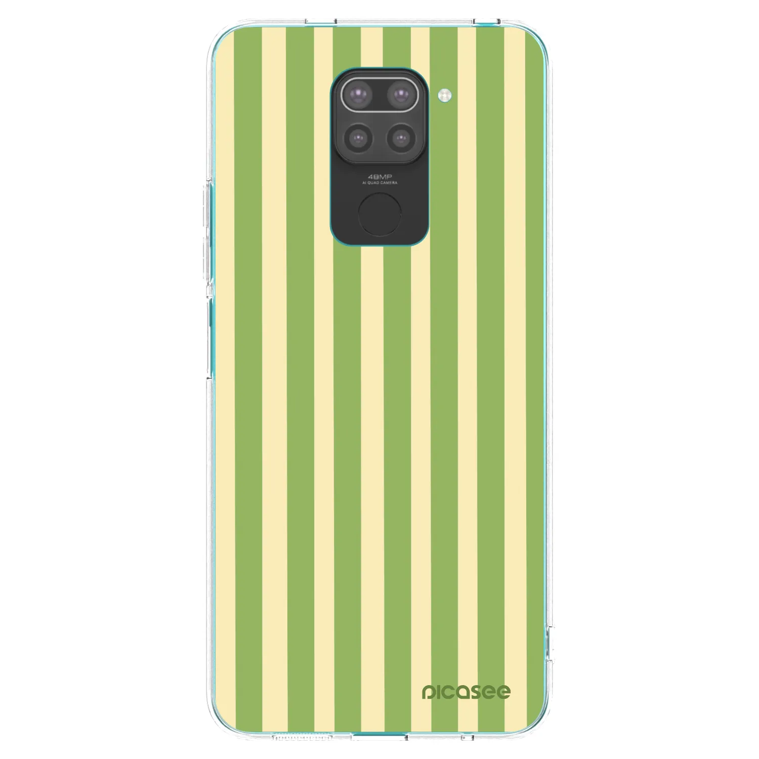 Picasee husă neagră din silicon pentru Xiaomi Redmi Note 9 - Lines Matcha