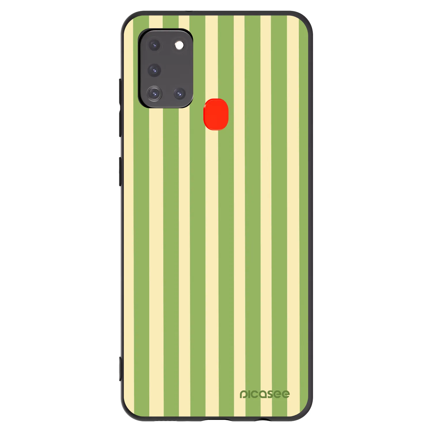 Picasee husă neagră din silicon pentru Samsung Galaxy A21s - Lines Matcha