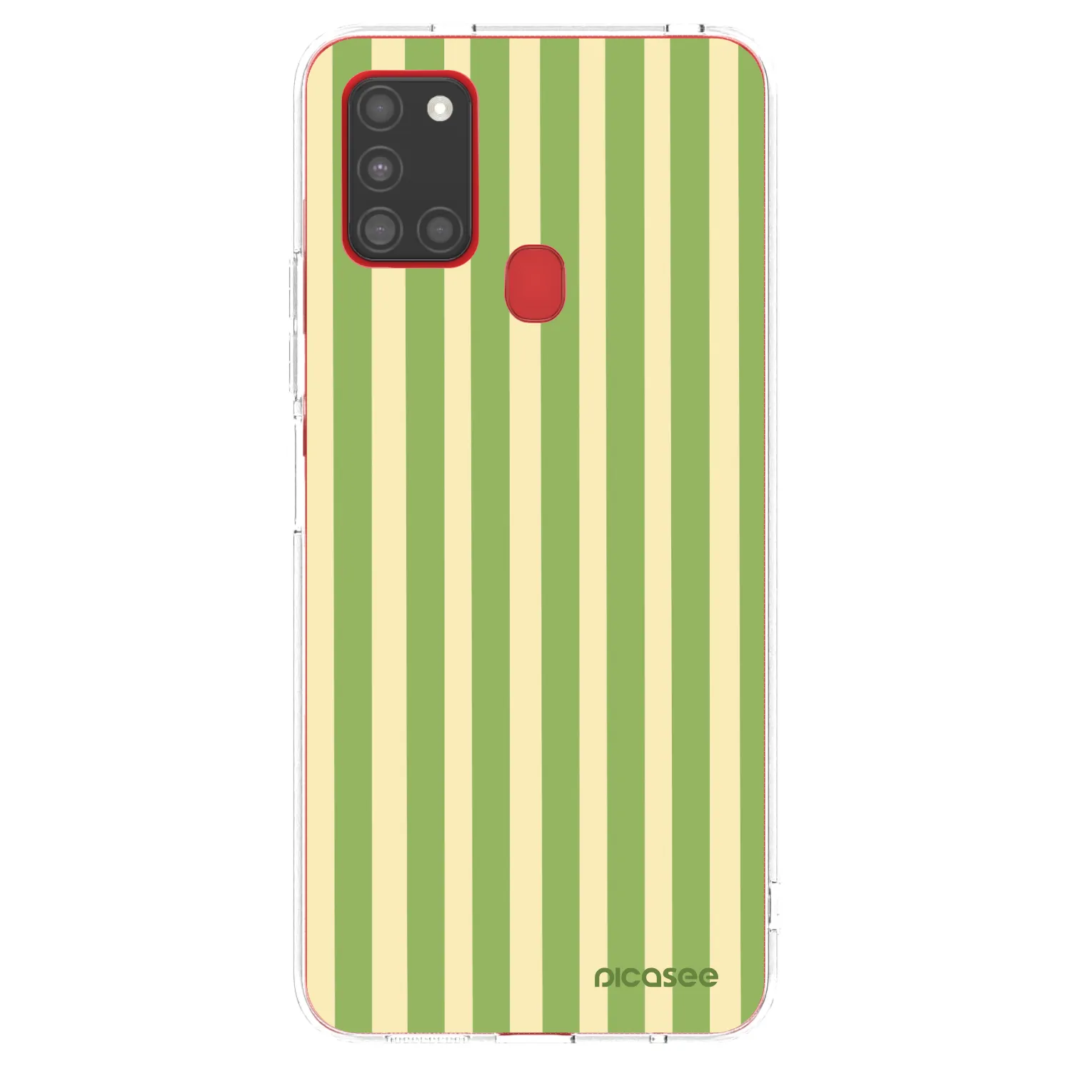 Picasee husă transparentă din silicon pentru Samsung Galaxy A21s - Lines Matcha