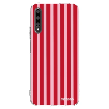 Picasee husă transparentă din silicon pentru Honor 9X Pro - Lines red