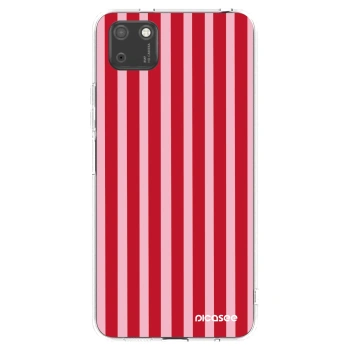 Picasee husă transparentă din silicon pentru Huawei Y5P - Lines red