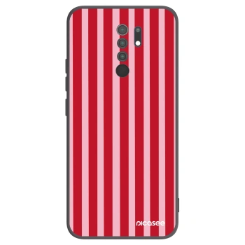 Picasee husă neagră din silicon pentru Xiaomi Redmi 9 - Lines red
