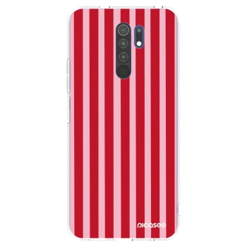 Picasee husă transparentă din silicon pentru Xiaomi Redmi 9 - Lines red