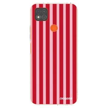 Picasee husă transparentă din silicon pentru Xiaomi Redmi 9C - Lines red
