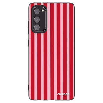 Picasee husă neagră din silicon pentru Samsung Galaxy S20 FE - Lines red