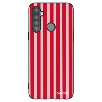 Picasee husă neagră din silicon pentru Realme 6i - Lines red
