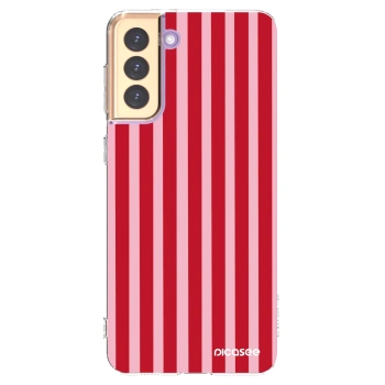 Picasee husă transparentă din silicon pentru Samsung Galaxy S21+ 5G G996F - Lines red
