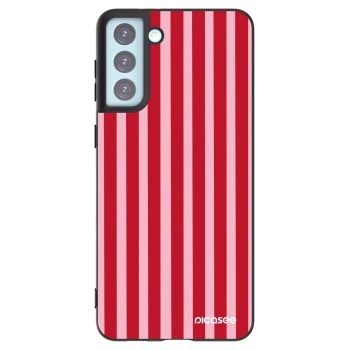 Picasee husă neagră din silicon pentru Samsung Galaxy S21+ 5G G996F - Lines red