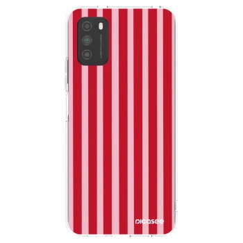 Picasee husă transparentă din silicon pentru Xiaomi Poco M3 - Lines red