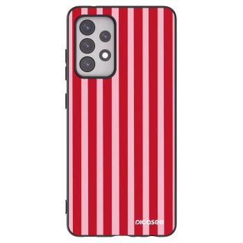 Picasee husă neagră din silicon pentru Samsung Galaxy A52 5G A525F - Lines red