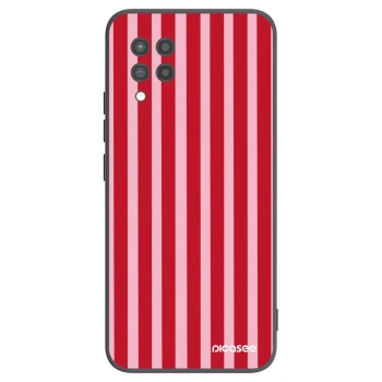 Picasee husă neagră din silicon pentru Samsung Galaxy A42 A426B - Lines red