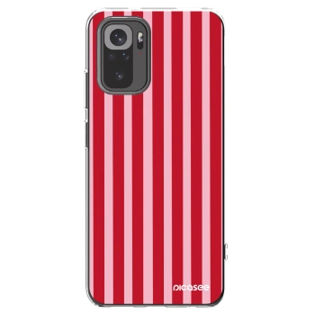 Picasee husă transparentă din silicon pentru Xiaomi Redmi Note 10S - Lines red