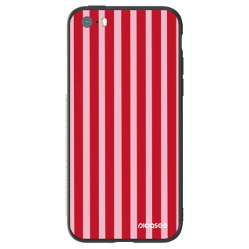 Husă pentru Apple iPhone 5/5S/SE - Lines red