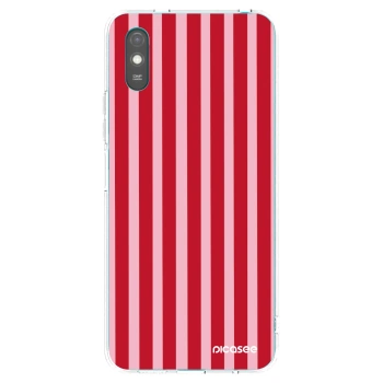 Picasee husă transparentă din silicon pentru Xiaomi Redmi 9AT - Lines red