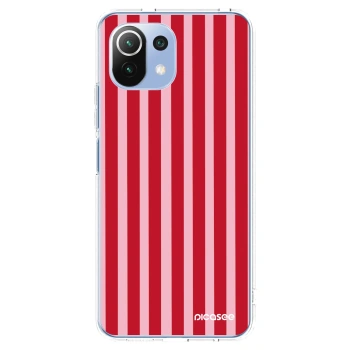 Picasee husă transparentă din silicon pentru Xiaomi Mi 11 Lite - Lines red