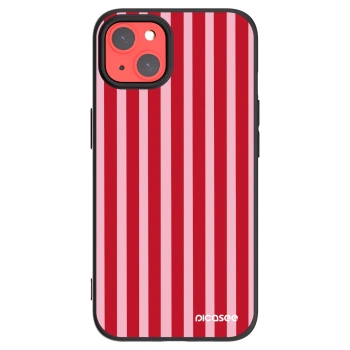 Picasee husă neagră din silicon pentru Apple iPhone 13 - Lines red