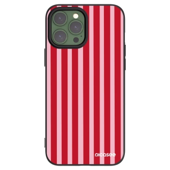 Picasee husă neagră din silicon pentru Apple iPhone 13 Pro Max - Lines red