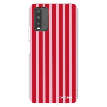 Picasee husă transparentă din silicon pentru Xiaomi Redmi 9T - Lines red