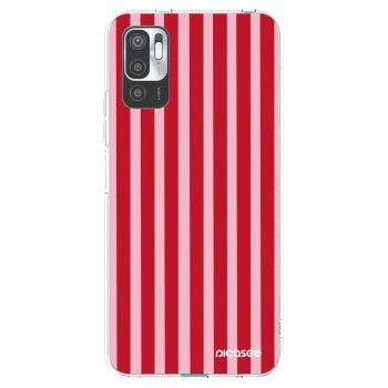 Picasee husă transparentă din silicon pentru Xiaomi Redmi Note 10 5G - Lines red